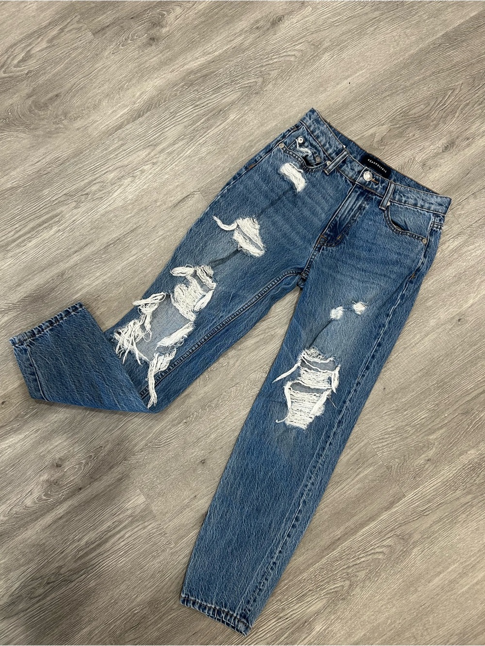 Aeropostale Distressed Blue Denim Jeans
